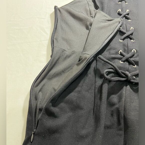 Lovers+ Friends Black Abbey Maxi Gown Size Small Sleeveless Fishtail Style - Picture 7 of 15